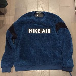 NIKE AIR MENS LONG SLEEVE SHERPA CREW PULLOVER